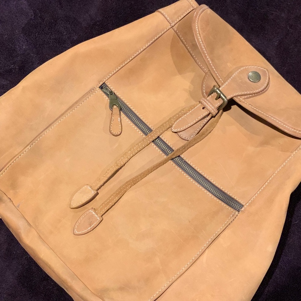 Eddie Bauer Leather Backpack Bookbag